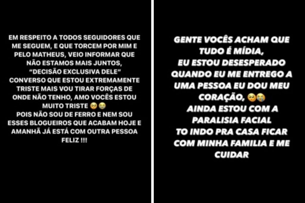 Rico Melquiades faz textão e anuncia fim de noivado (Reprodução/Instagram)