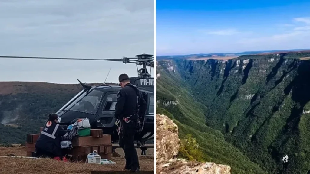 Equipes de resgate encontram criança que caiu de Cânion em Cambará do Sul, saiba detalhes