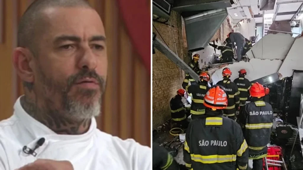 Henrique Fogaça se pronuncia após desabamento  e morte em restaurante onde é chef