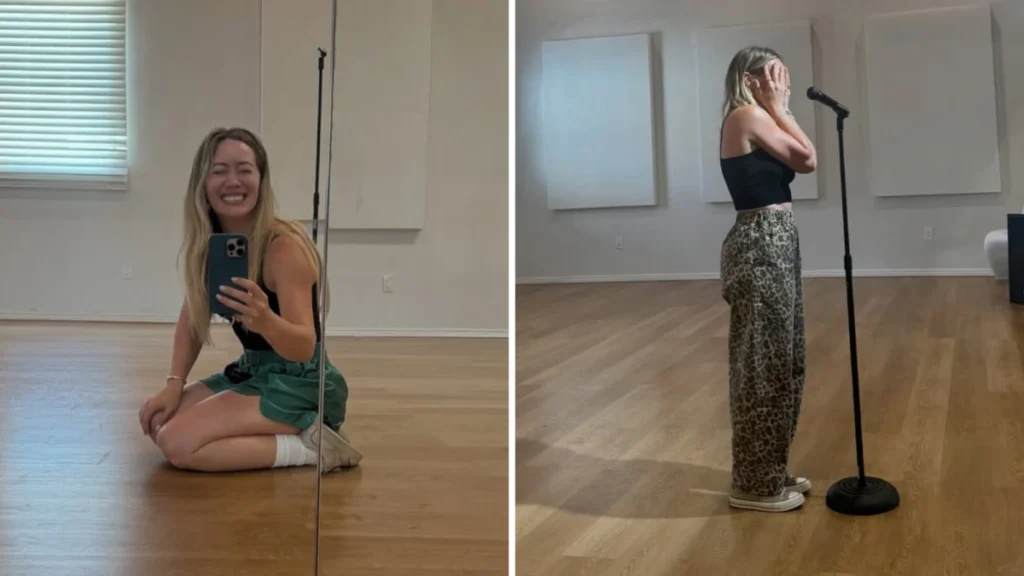 Hilary Duff ensaia música de “Lizzie McGuire” mais de 20 anos após filme