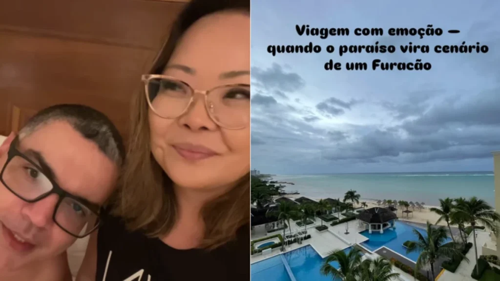 Com furacão Melissa na Jamaica, turistas brasileiros são levados a abrigo dentro de teatro em hotel