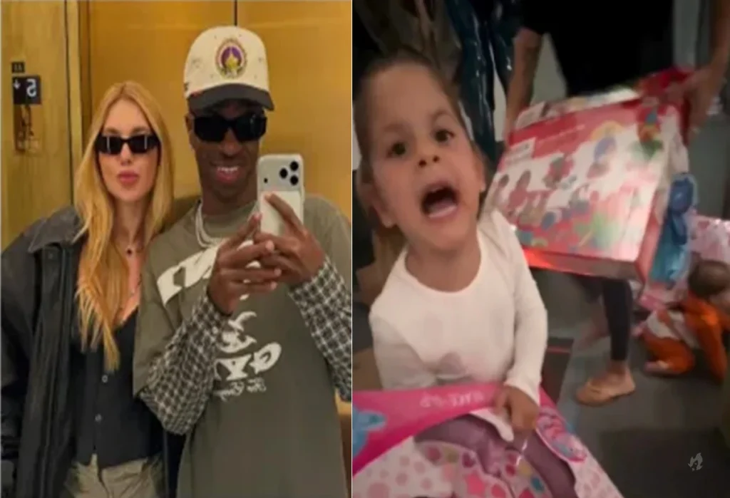 O preço do carrinho de boneca que Vini Jr deu a Maria Flor chama atenção dos internautas