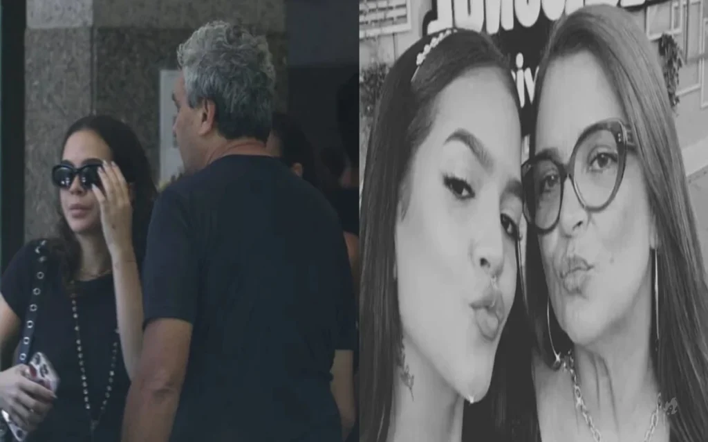 Abalada, Mel Maia surge aos prantos no velório da mãe no Rio