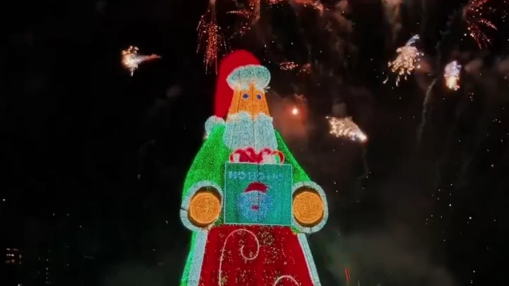 Cidade brasileira tem maior Papai Noel do mundo reconhecido pelo Guiness