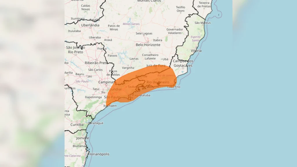 Inmet emite alerta de chuva forte para o Sudeste nesta terça-feira