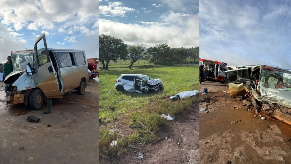 Acidente entre van e carro deixa três mortos e 15 feridos em Minas Gerais