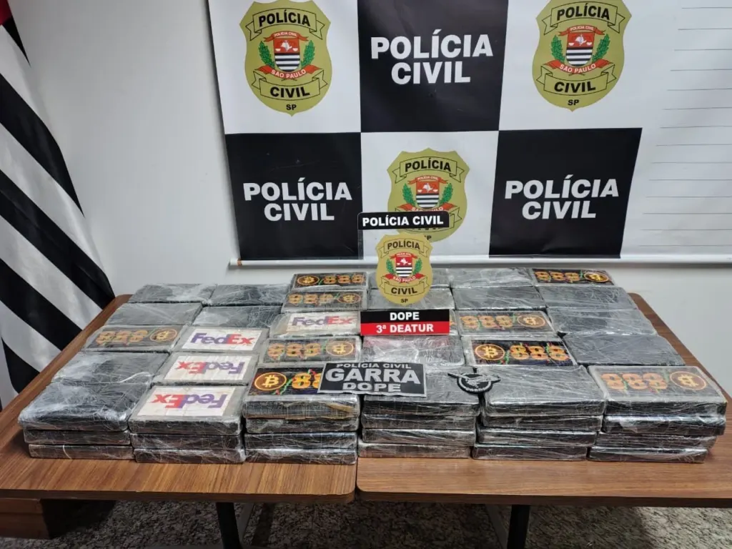 Homem com passagens na polícia é preso com mais de 100 kg de cocaína em SP