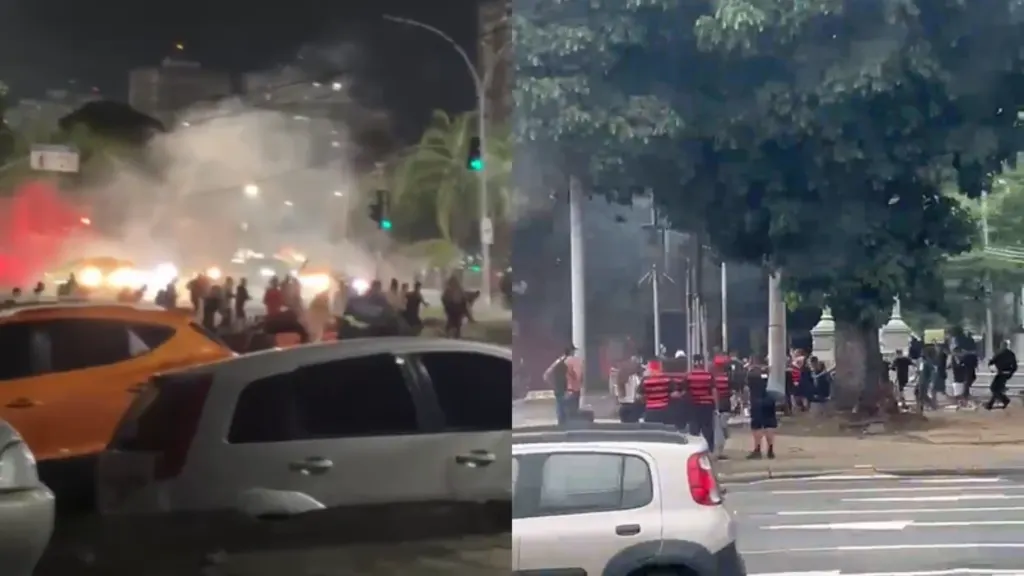 Homens são espancados em briga de torcidas do Flamengo e Vasco no RJ