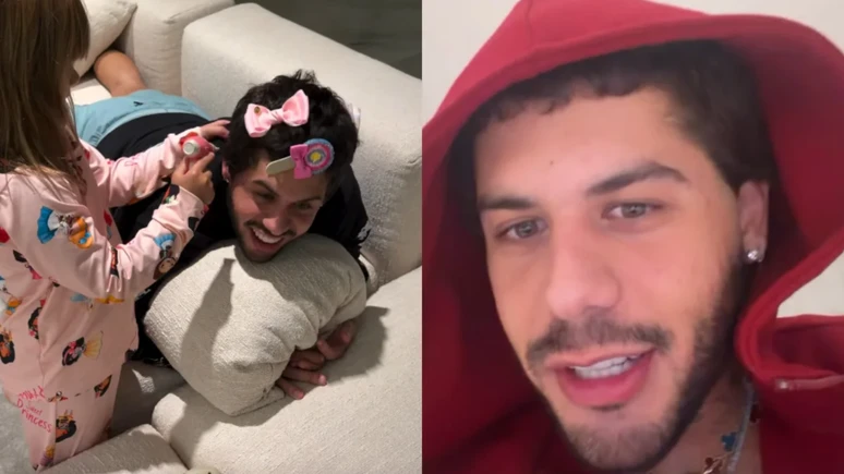 Zé Felipe emociona ao mostrar reencontro com os filhos após viagem de Virginia
